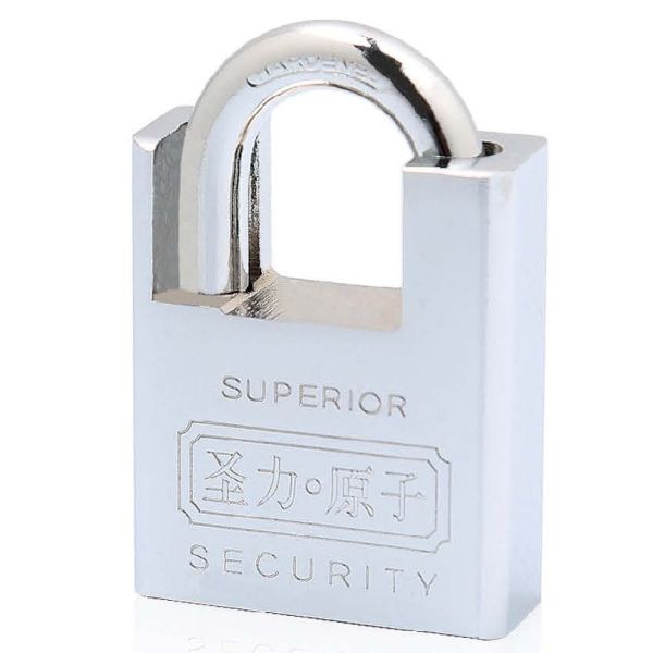 High Security Padlock Chrome Plated Shackle Protected Atom Padlock Customized
