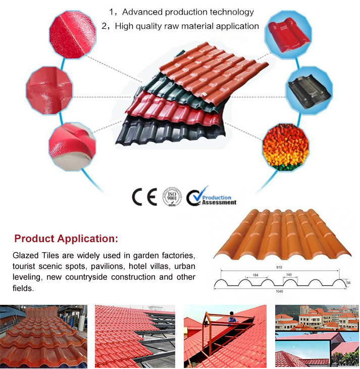 Spanish Style Roof Tile Machine For Products PVC Roofing Tile Extrusion