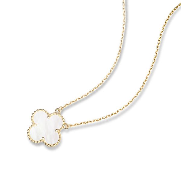 Buy Van Cleef & Arpels Vintage Alhambra pendant yellow gold white mother-of-pearl at wholesale prices