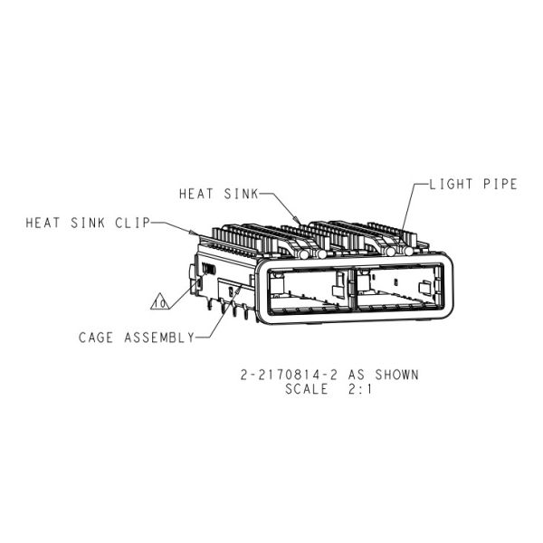 Buy 2-2170814-2 QSFP28 (1 x 2) with Heat Sink Connector Press-Fit at wholesale prices