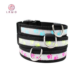 C903 New Product Premium Luxury Flashing Nylon Print Pet Glowing Training Light
