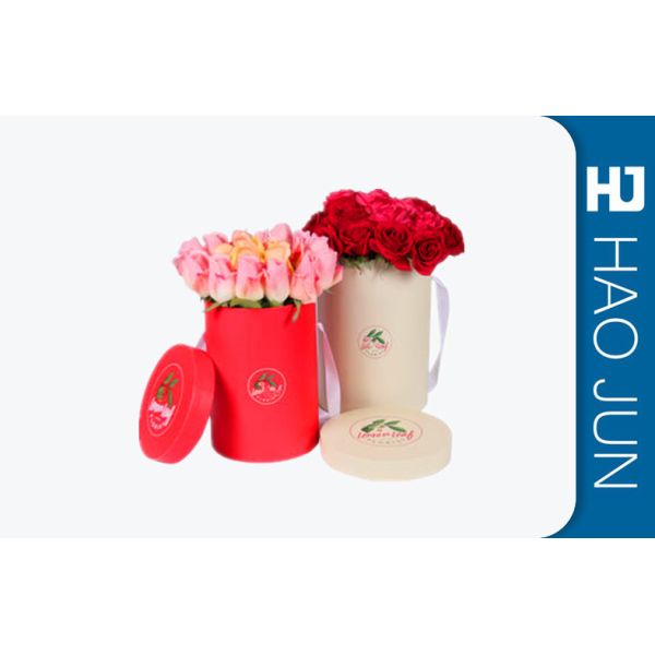 Buy Custom Cardboard Flower Box Round Tube Flower Gift Flower Box With Handle at wholesale prices