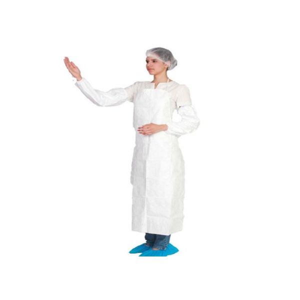 Buy Anti Dust Disposable Plastic Aprons Non Woven Breathable Microporous Film Laminated at wholesale prices