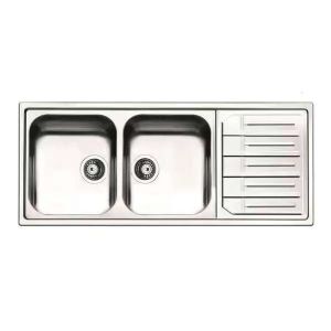 Stainless Steel Kitchen Sink With Drainboard Rust Resistant Durable