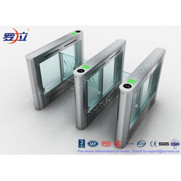 Buy Biometric Swing Barrier Gate Stainless Steel Acrylic Flap Barrier Gate at wholesale prices