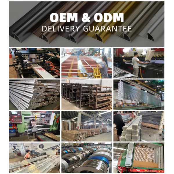 Aluminum Anodized Silver Outside Corner Trim Bullnose Edge Tile Trim