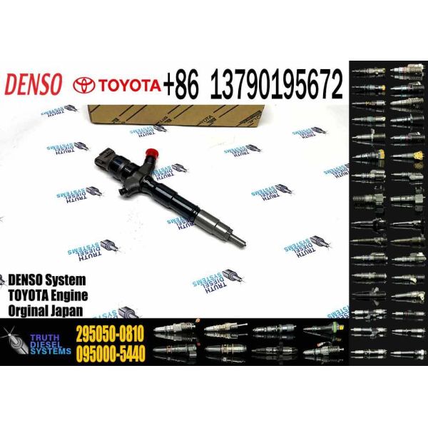 295050-0810 23670-09380 Common Rail Diesel Injector for Toyota Dyna Hiace Hilux 2KD-FTV 2.5L D-4D 200 Engine