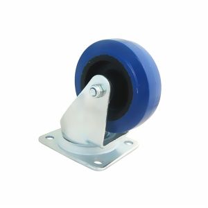 Quality Swivel Castor with 80mm Rubber blue wheel.Rohs for sale
