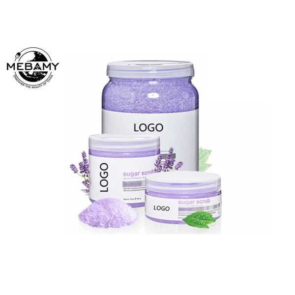 Buy Lavender Mint Sugar Body Scrub Spearmint Oils Relieving Stress / Anxiety at wholesale prices