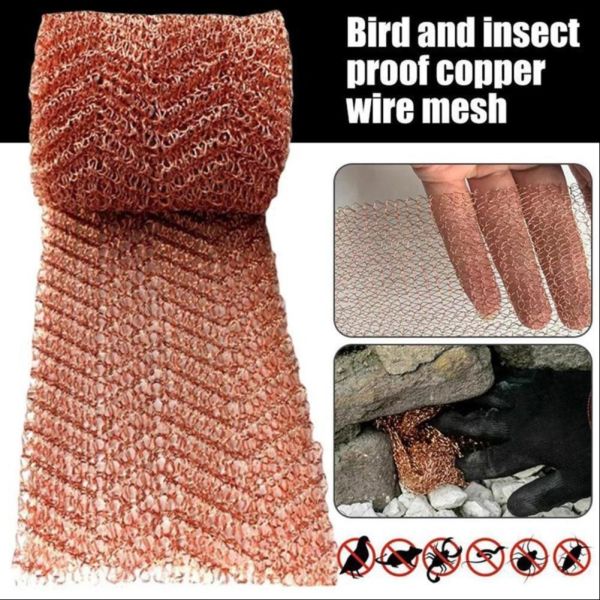Effective Pest Control Copper Mesh 0.17mm Knitted Wire Rodent Proofing for Farms