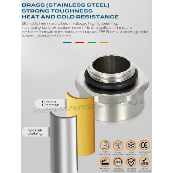 Hex Enlargers / Round Enlargers Metal (Brass, Stainless Steel) Male to Female Thread PG7~PG48, M12~M63, NPT3/8~NPT2 and G1/4~G2