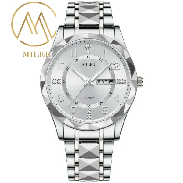 Miler Men's Quartz Dress Watch 30m Waterproof Stainless Steel
