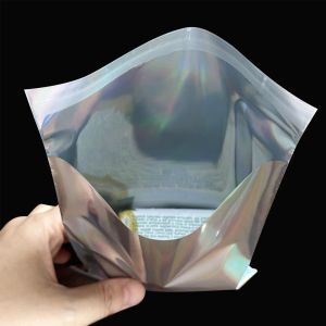 Silver Custom Poly Mailer Bags Customized Holographic Foil Bags Recyclable