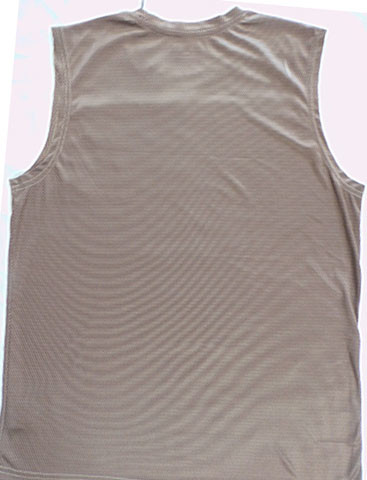 Lightweight Knitting Interlock Fabric Cut Off Muscle Shirt Round Neck