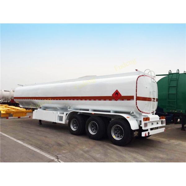 Crude Oil Tank Semi Trailer Fuel / petroleum 50000 liters Steel Petro Tanker Semi Trailer
