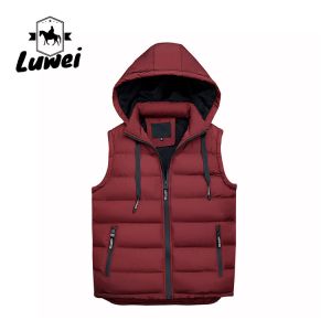 Wholesale High Quality Customization Sleeveless Utility Cotton Hooded Man