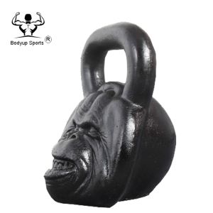 Crossfit Powder Painting Cast Iron Skull Kettlebell / Competition Power Training