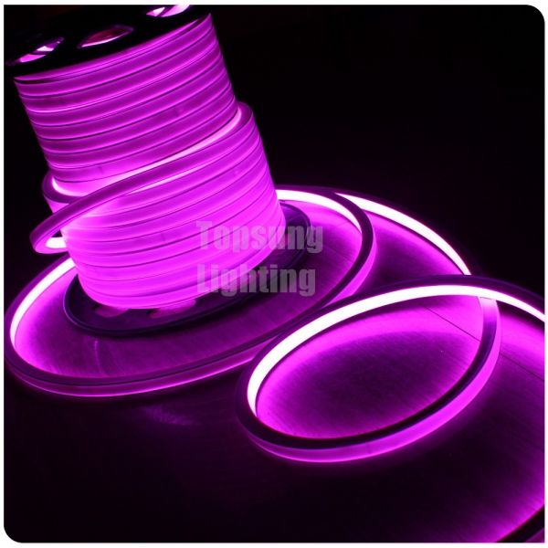 pink color DC 24V led neon flex 16x16mm square flat neon rope IP68 outdoor lighting decoration