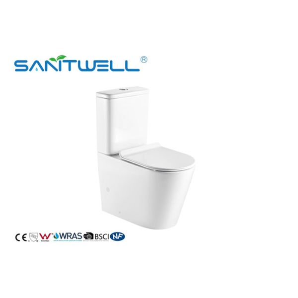 Buy Nano Glazing Water Saving Wc Two Piece With P Trap White Ceramic Material at wholesale prices