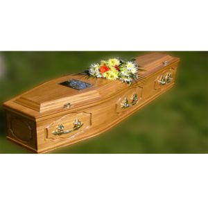 China MDF material wooden coffins for adult , casket furniture on sale