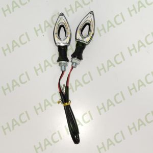 China Double Black Winker Motorcycle Universal Signals Blinker Directional on sale
