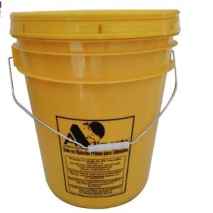 Yellow Plastic Bucket Containers UN Rated 20L For Glue Storage