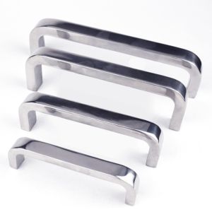 Zinc Alloy Industrial Modern Cabinet Pulls Square Groove