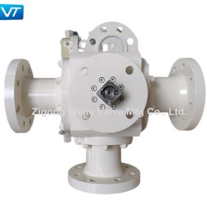 T Type API 6D Ball Valve Bare Stem ISO5211 High Platform Three Way