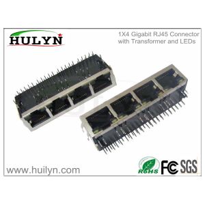 Quality RJ45 with transformer RJ45 JACK 1x4 Gigabit for sale