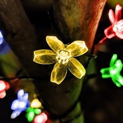 50 LED Flower Blossom Solar String Lights Solar Powered Cherry Blossom Sakura