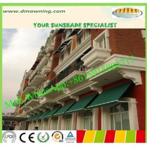 Aluminium Retractable Window Awnings Polyester Acrylic Drop Arm Awnings