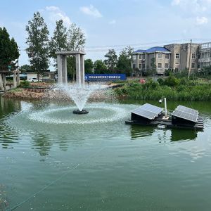 Quality Farming Solar Powered Pond Aerator Automatic Floating Solar Pond Oxygenator for sale