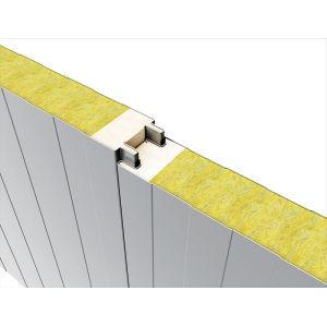 China Soundproof RAL Glasswool Sandwich Panel Heat Insulation 64kg/m3 on sale