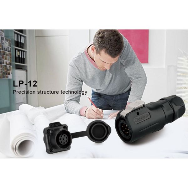 CNLINKO M12 8pin Socket Ip68 Waterproof Power Connector for LED Screen Signal Supply Circular Lighting Plastic Metal Connectors