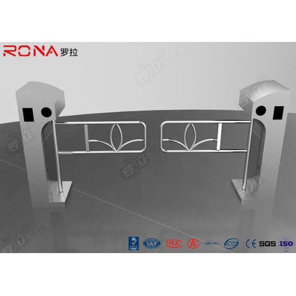 Buy Digital Optical Swing Gate Turnstile Controlled Acrylic / Tempered Glass Arm at wholesale prices