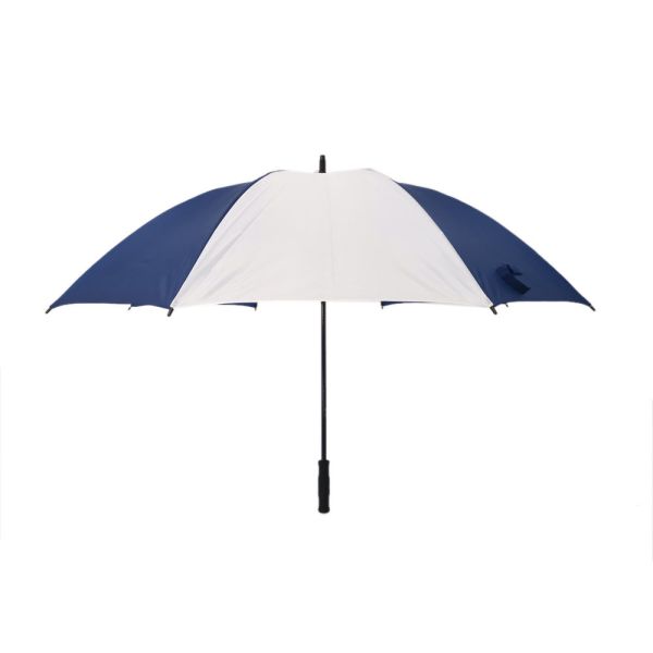 Buy Manual Blue And White Promotional Umbrellas 190T Polyester Fabric And Straight Handle at wholesale prices