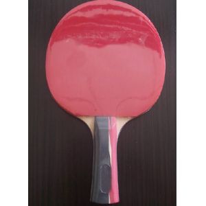 China Colour Handle Table Tennis Rackets Double Reverse Rubber With Red Sponge 1.8 Mm on sale