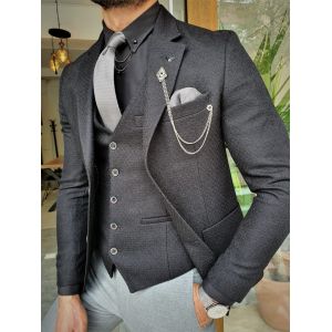 Black Slim Fit Stretch Suit
