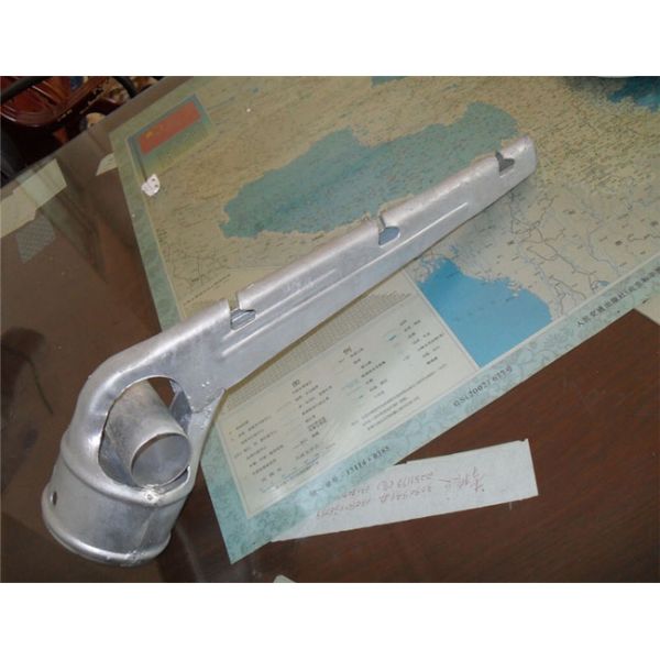 3 Strand Galvanized Steel Fence Barbed Wire Arm , Chain Link Fence Barbed Wire Arms