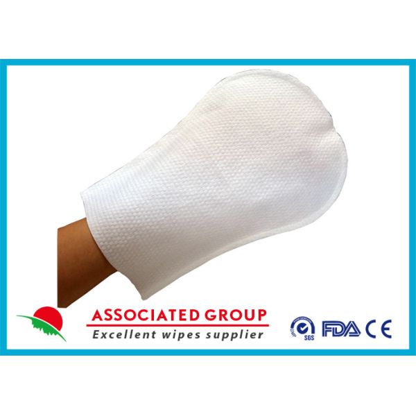 Buy Arc Shape Exfoliating Bath Gloves For Patients Small Dot Ultra Thick at wholesale prices