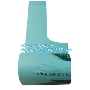 Plastarch Bio Eco Biodegradable Compost Plastic Drawstring Garbage Bags,