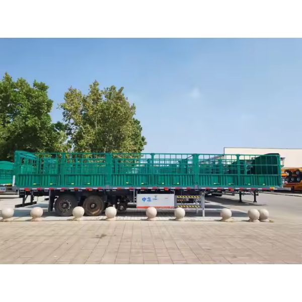 Buy CIMC Factory Direct 3/4 Axles Transport Building Marerials Other Bulk Fence Cargo Trailer at wholesale prices