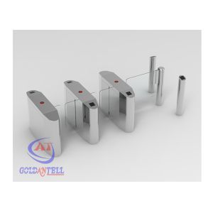 China Speed Two Lane Half Height Turnstiles Retractable Input Barrier Gate on sale