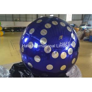 4 M Inflatable Lighting Decoration , 13ft Flying Helium Inflatable Mirror Ball