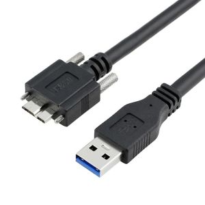 High Speed 5Gbps Screw Panel Mount Micro B USB 3.0 Extension Cable