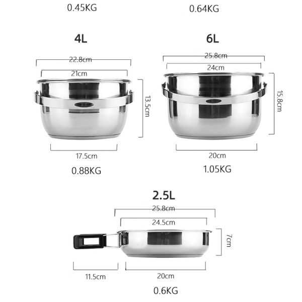 Factory Direct Sale 9 Pcs Cooking Pans And Pots Camping Portable Set Picnic Pots And Pans Outdoor Camping Equipment Set