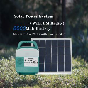 IP65 Household Lighting Solar Panel System 9W With LED Bulb