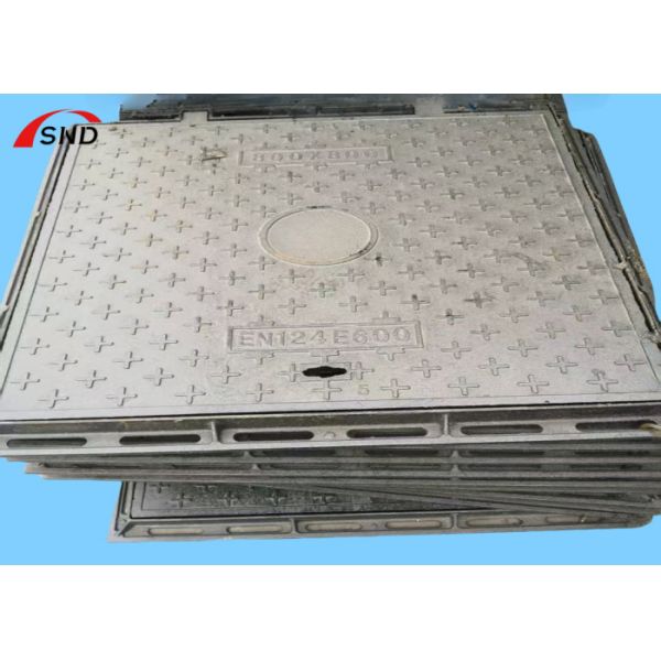Buy Square Heavy Ductile Iron Manhole Cover Load Bearing Grade E600 at wholesale prices