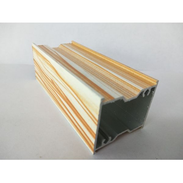 Buy Decorative Wood Finish Aluminium Profiles Smooth Surface Fire - resistant at wholesale prices
