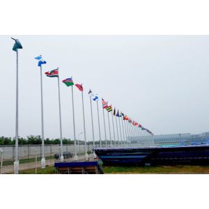 Automatic Control Stainless Steel Flagstaff Remote Distance 50M Flag Raising